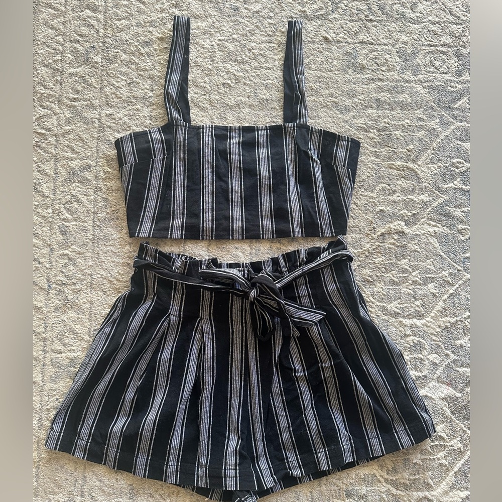 Two piece crop top and short set